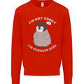 Im Not Short Im Penguine Size Funny Mens Sweatshirt Jumper Bright Red