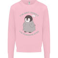 Im Not Short Im Penguine Size Funny Mens Sweatshirt Jumper Light Pink