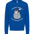Im Not Short Im Penguine Size Funny Mens Sweatshirt Jumper Royal Blue