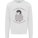 Im Not Short Im Penguine Size Funny Mens Sweatshirt Jumper White