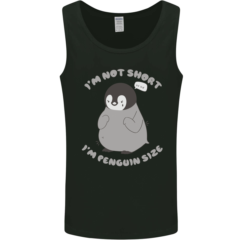 Im Not Short Im Penguine Size Funny Mens Vest Tank Top Black