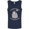Im Not Short Im Penguine Size Funny Mens Vest Tank Top Navy Blue