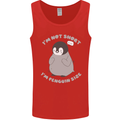 Im Not Short Im Penguine Size Funny Mens Vest Tank Top Red