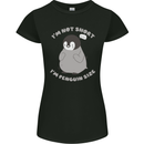 Im Not Short Im Penguine Size Funny Womens Petite Cut T-Shirt Black