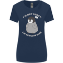 Im Not Short Im Penguine Size Funny Womens Wider Cut T-Shirt Navy Blue