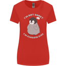 Im Not Short Im Penguine Size Funny Womens Wider Cut T-Shirt Red