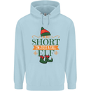 Im Not Short Tall Elf Funny Christmas Childrens Kids Hoodie Light Blue