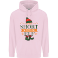 Im Not Short Tall Elf Funny Christmas Childrens Kids Hoodie Light Pink