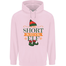 Im Not Short Tall Elf Funny Christmas Childrens Kids Hoodie Light Pink