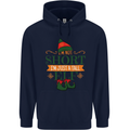 Im Not Short Tall Elf Funny Christmas Childrens Kids Hoodie Navy Blue