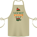 Im Not Short Tall Elf Funny Christmas Cotton Apron 100% Organic Khaki