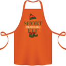 Im Not Short Tall Elf Funny Christmas Cotton Apron 100% Organic Orange