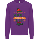 Im Not Short Tall Elf Funny Christmas Kids Sweatshirt Jumper Purple