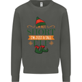 Im Not Short Tall Elf Funny Christmas Kids Sweatshirt Jumper Storm Grey