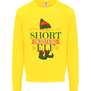 Im Not Short Tall Elf Funny Christmas Kids Sweatshirt Jumper Yellow