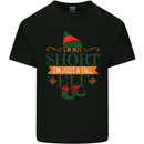 Im Not Short Tall Elf Funny Christmas Kids T-Shirt Childrens Black