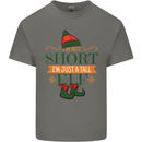 Im Not Short Tall Elf Funny Christmas Kids T-Shirt Childrens Charcoal