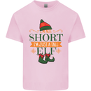 Im Not Short Tall Elf Funny Christmas Kids T-Shirt Childrens Light Pink