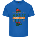 Im Not Short Tall Elf Funny Christmas Kids T-Shirt Childrens Royal Blue