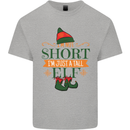 Im Not Short Tall Elf Funny Christmas Kids T-Shirt Childrens Sports Grey