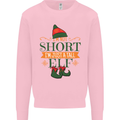 Im Not Short Tall Elf Funny Christmas Mens Sweatshirt Jumper Light Pink