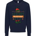 Im Not Short Tall Elf Funny Christmas Mens Sweatshirt Jumper Navy Blue