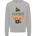Im Not Short Tall Elf Funny Christmas Mens Sweatshirt Jumper Sports Grey