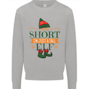 Im Not Short Tall Elf Funny Christmas Mens Sweatshirt Jumper Sports Grey