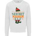 Im Not Short Tall Elf Funny Christmas Mens Sweatshirt Jumper White