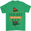 Im Not Short Tall Elf Funny Christmas Mens T-Shirt Cotton Gildan Irish Green