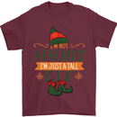 Im Not Short Tall Elf Funny Christmas Mens T-Shirt Cotton Gildan Maroon