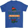 Im Not Short Tall Elf Funny Christmas Mens T-Shirt Cotton Gildan Royal Blue