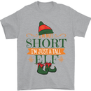 Im Not Short Tall Elf Funny Christmas Mens T-Shirt Cotton Gildan Sports Grey
