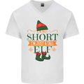 Im Not Short Tall Elf Funny Christmas Mens V-Neck Cotton T-Shirt White