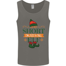 Im Not Short Tall Elf Funny Christmas Mens Vest Tank Top Charcoal