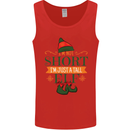 Im Not Short Tall Elf Funny Christmas Mens Vest Tank Top Red