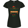 Im Not Short Tall Elf Funny Christmas Womens Petite Cut T-Shirt Black