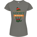 Im Not Short Tall Elf Funny Christmas Womens Petite Cut T-Shirt Charcoal