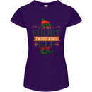 Im Not Short Tall Elf Funny Christmas Womens Petite Cut T-Shirt Purple