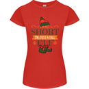 Im Not Short Tall Elf Funny Christmas Womens Petite Cut T-Shirt Red
