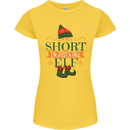 Im Not Short Tall Elf Funny Christmas Womens Petite Cut T-Shirt Yellow