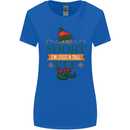 Im Not Short Tall Elf Funny Christmas Womens Wider Cut T-Shirt Royal Blue
