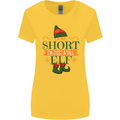 Im Not Short Tall Elf Funny Christmas Womens Wider Cut T-Shirt Yellow