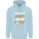 Im Not Single I Have a Dog Funny Childrens Kids Hoodie Light Blue