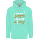 Im Not Single I Have a Dog Funny Childrens Kids Hoodie Peppermint