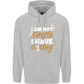 Im Not Single I Have a Dog Funny Childrens Kids Hoodie Sports Grey