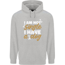 Im Not Single I Have a Dog Funny Childrens Kids Hoodie Sports Grey