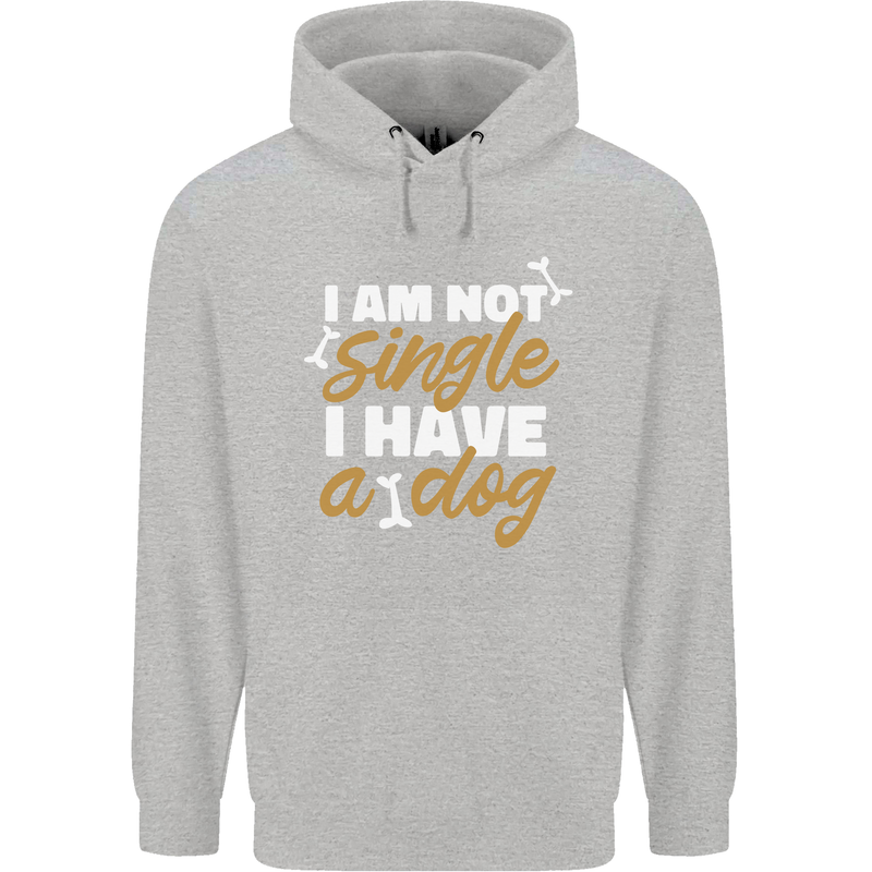 Im Not Single I Have a Dog Funny Childrens Kids Hoodie Sports Grey