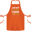 Im Not Single I Have a Dog Funny Cotton Apron 100% Organic Orange