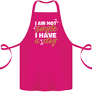 Im Not Single I Have a Dog Funny Cotton Apron 100% Organic Pink
